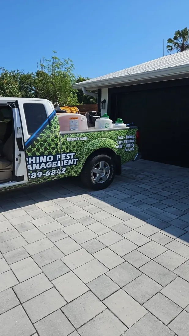 Rhino Pest Management service truck on Florida's Treasure Coast